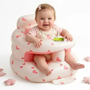 Inflatable Baby Seat Sit Me Floor Seat for Babies 3 Months Up with Fence & Built-in Air Pump for Safety and Comfort