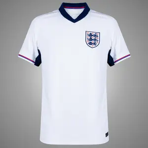 White England 24/25 Home Soccer Jersey, 24/25 England White Home Short Sleeve Jersey