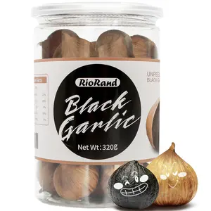 RioRand Black Garlic 320g Whole, 90-Day Aged 0.7 Lbs Jar, No Added Preservatives, Ready to Eat