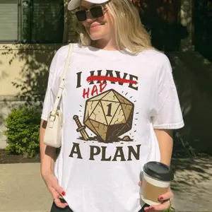 Don t worry i have a plan, dnd shirt, tabletop games, roleplaying games, funny dnd gift for him her, gifts for gamers, funny dungeons shirt