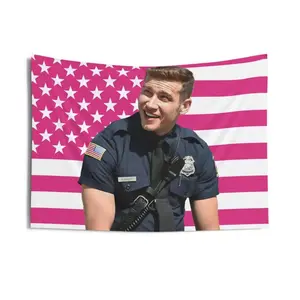 Tapestry Evan Buckley Indoor Wall Tapestries, Evan Buckley Pink Flag