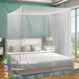 [Ultra Large| Finest Holes] Ultra Large 1pc Camping Mosquito Net| Finest Holes Mesh 15, Square Netting Curtain for Bunk Bed, Camping, Bedding, Patio, Easy Installation, Four Sizes Available 200*200*180cm