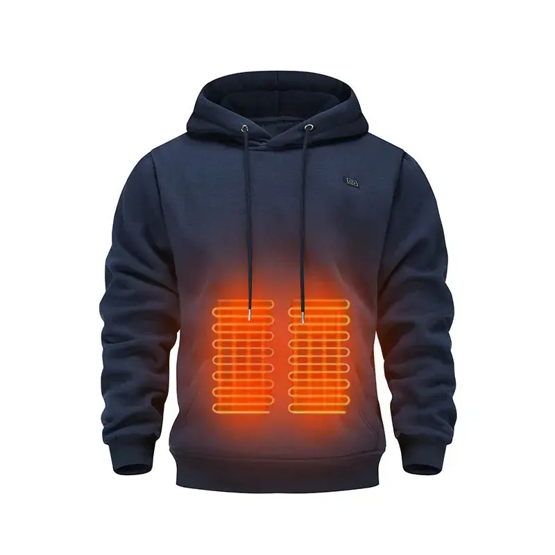 Men's USB Heated Hoodie - Ultimate Winter Electric Heating Sweatshirt for Outdoor Comfort