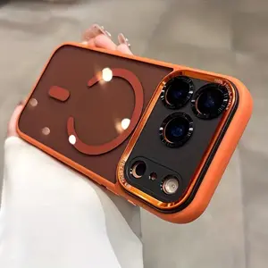 Magnetic Transparent Case for iPhone  Pro Max 16 15 14 13 12 11 Transparency Protective Cover with Soft Edges Ultra Thin Full Protection Anti-Drop Design