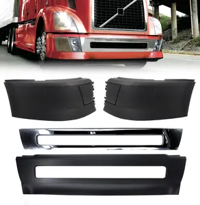 Front Bumper Set (Without Fog Light Holes) Replacement for 2004–2015 Volvo VNL Semi Trucks