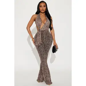 Camelia Mesh Jumpsuit - Brown/combo