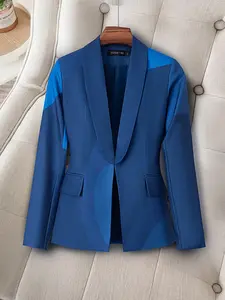 Women's Stylish Blazer 2026 Spring Collection, Multi-Color Lapel Design, Petite Fit with British Style for a Sophisticated Look