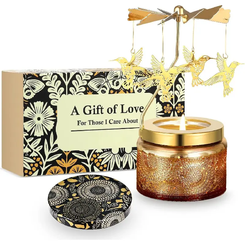 Rotating Hummingbird Candle Holder, Mother’s Day Gifts for Mom from Daughter, Friendship Gifts for Women, Unique Birthday Gifts for Her, Sister, Wife, Grandma, New Mom, Thank You Gift, Home Decor Candle Gift