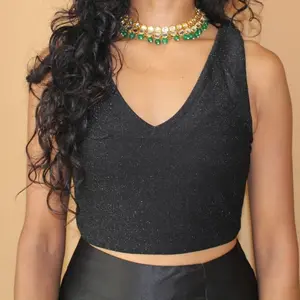 The Stardust Sleeveless Sari Blouse