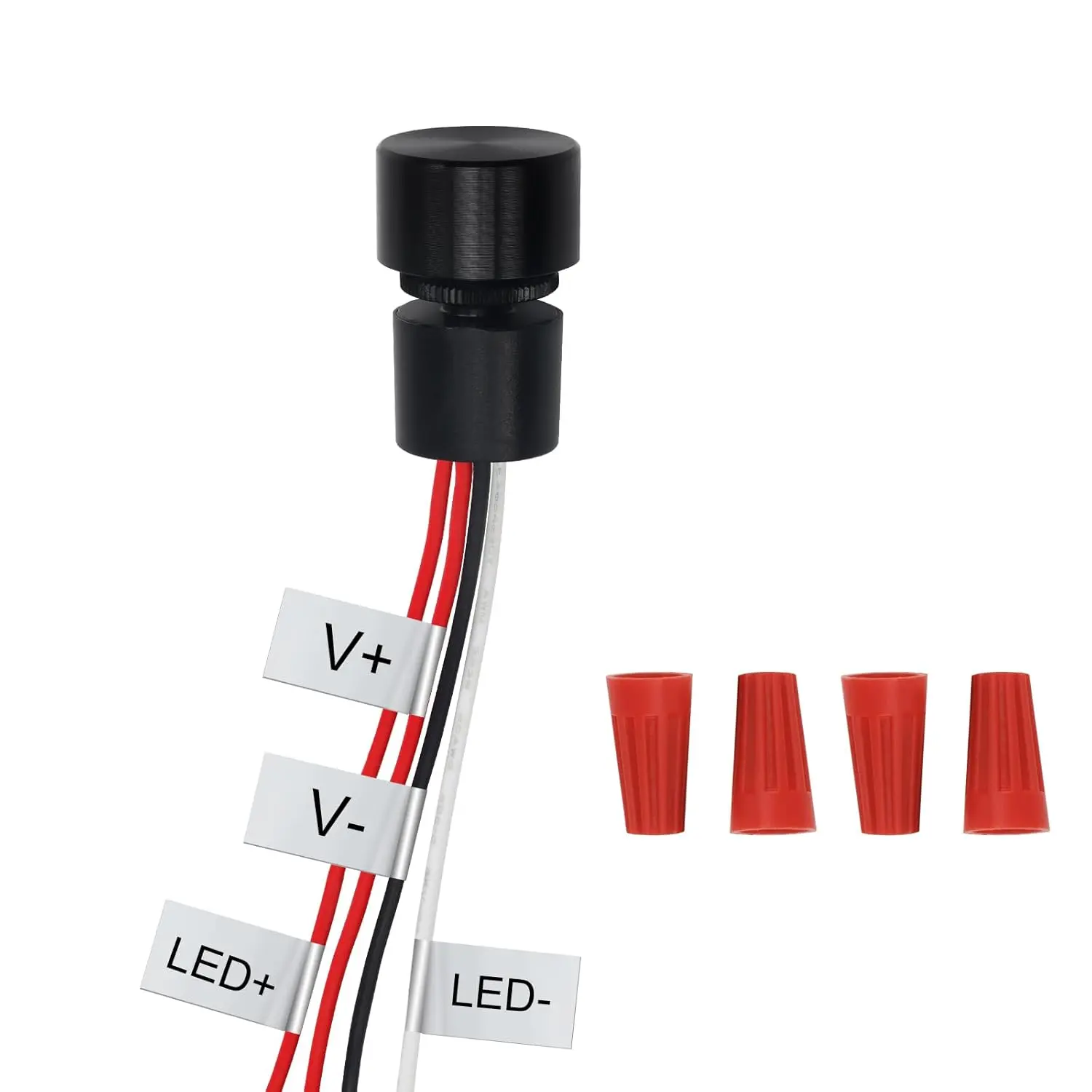 12V DC PWM Dimmer Switch with Aluminum Housing for LED Lights - DC12V-24V, 48W at 12V, for RV Interior, Camper Ceiling Dome Lights, Trucks