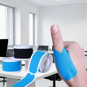 50 Pieces 1 Roll Self-Adhesive Finger Wrist Tendon Tape - Elastic Sports Care Tape, Protect Thumb, Finger and Toe Joints