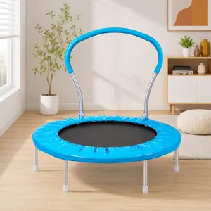 Fahuac 36-Inch Kids Mini Trampoline, 220LBS Capacity, 6-Leg Stable Design, Foam-Padded Frame Cover, Metal Springs, Fast Assembly, Indoor-Outdoor Toddler Fitness Equipment