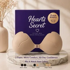 Hearts Secret-ComfortLift Sticky Bra Bundle (2 Pairs) – No. 1 Bra for Comfort