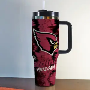 Arizona Football 40oz Tumbler with Handle, Team-Inspired Insulated Travel Mug, Football Fan Gift
