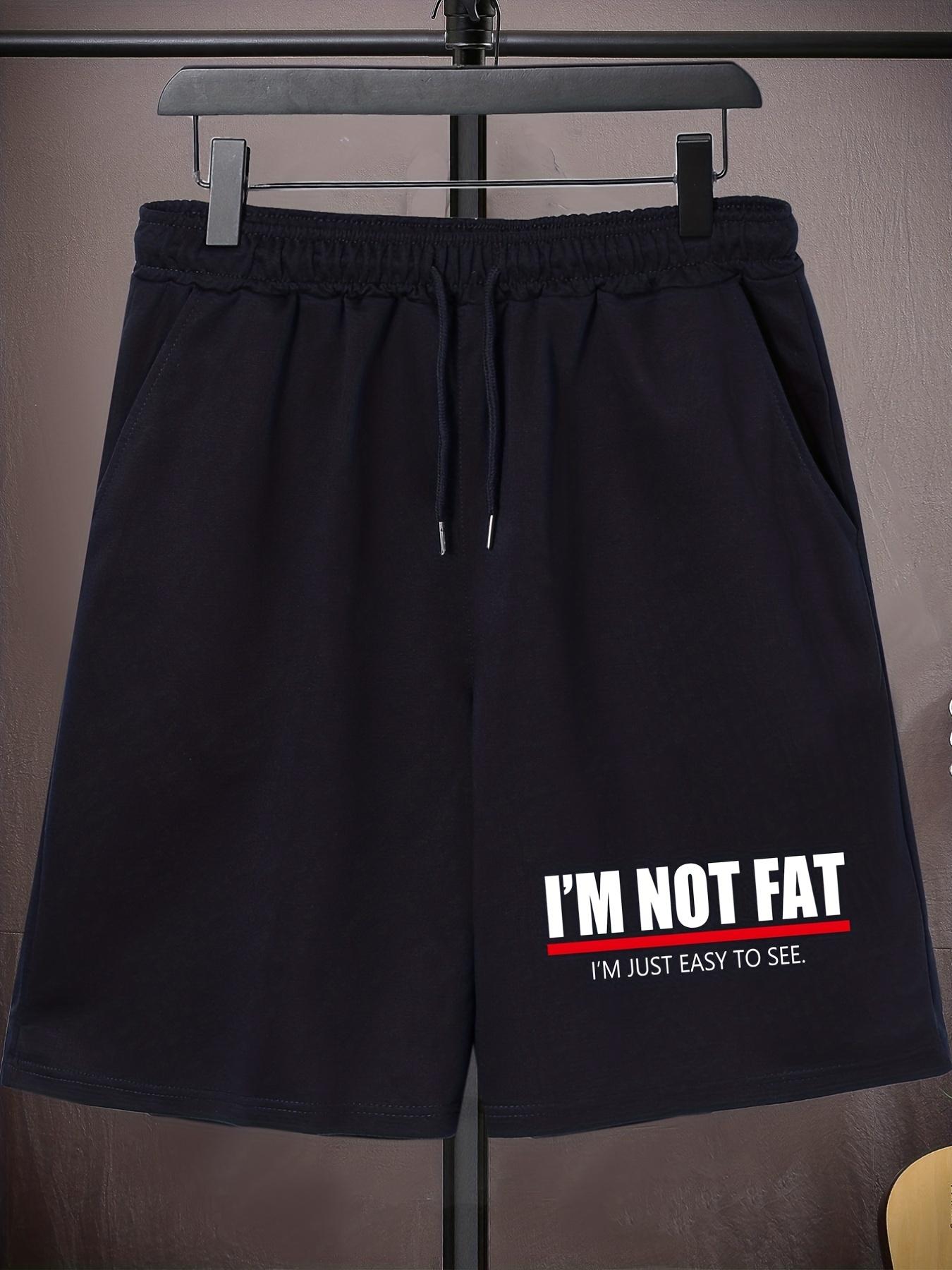 Men'S Oversized Print Drawstring Solid Color Sports Shorts with Extra Elasticity for Spring And Summer, Plus Size