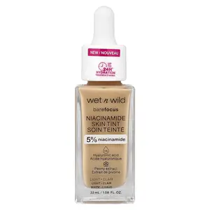 wet n wild Barefocus, Niacinamide Skin Tint, 1116092 Light, 1.08 fl oz (32 ml)