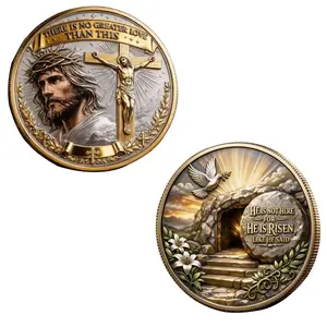 Jesus Resurrection Coin Set, Religious Collectible, Ideal Gift for Christians, Church History Souvenir, Easter Present