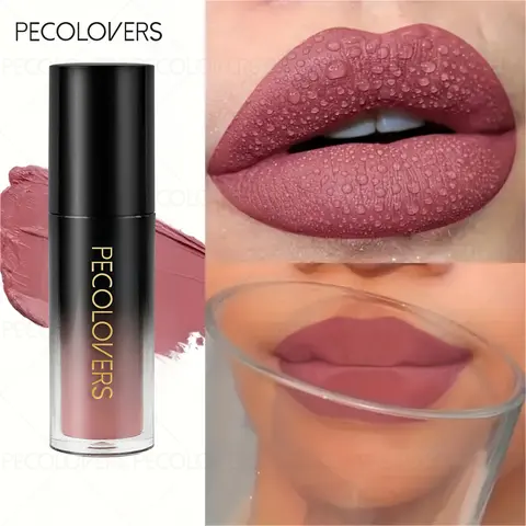 1pc Matte Gradient Lip Glaze, Waterproof, Sweatproof, Long-Lasting, Non-Sticky, Coralline & Red, Suitable For All Skin Tones And Occasions, Cosmetic, Lip Tint Balm, Lip Stain Matte, Tinted Lip