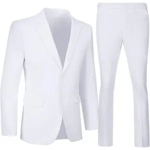 Mens Suit 2 Pieces Suits for Men Slim Fit Blazer Wedding Prom Tuxedo Suit Jacket Pants Set