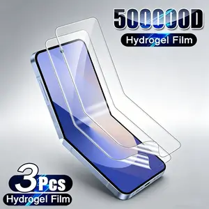 3 pcs Hydrogel Protective Film For Samsung Galaxy Z Flip 7 SE 6 5 4 3 5G/ Flip7 Flip6 Flip5 Flip4 Flip3, Upgraded Non-breakable HD Clarity Soft TPU Protective Film [Anti-Scratch] [Bubble Free] (Not Glass)