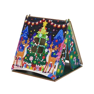 Christmas DIY Diamond Art Tent! Full Diamond Details + Cute Design—Desktop Festive Vibe Goes Viral!