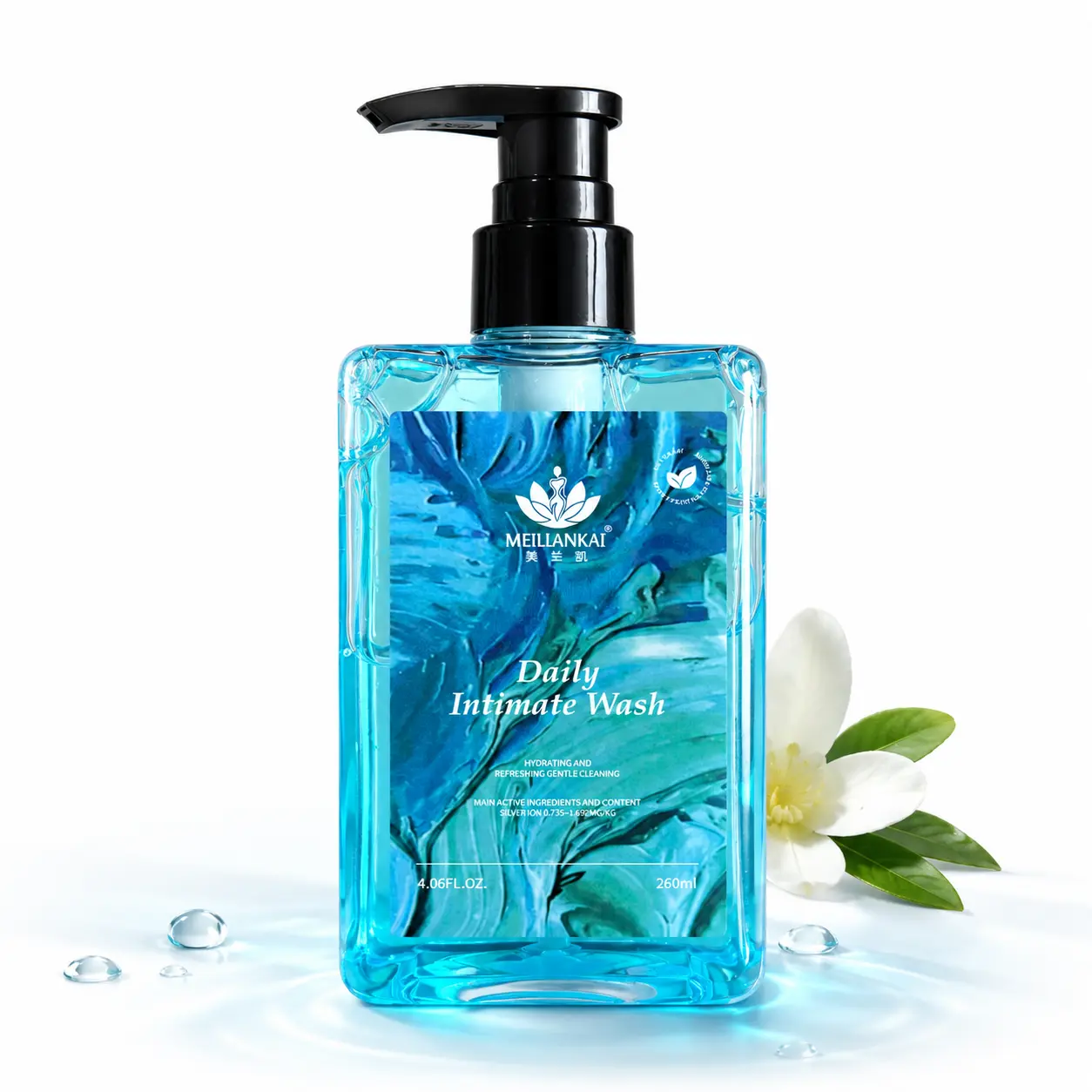 Men's Intimate Wash Daily Cleanser - Gentle Fresh Care, Hydrating Formula for Shower & Body Care Routine, 260ml