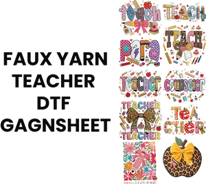 FAUX YARN TEACHER DTF GAGNSHEET FOR SHIRTMAKING FAUX YARN TEACHER DTF GAGNSHEET FOR SHIRTMAKING