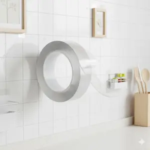 Washable Removable Double Sided Tape, No Drill Wall Decor & Photo Hanging Strips, Strong Hold Adhesive for Kitchen Cabinet Tile Glass Metal, Carpet Anti-Slip Tape, Office Home Decoration Fixing Solution