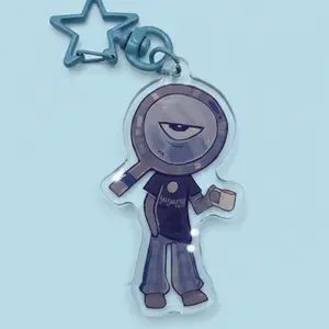Rodger Dandys World Keychain, Dandy's World Cute Keyring Acrylic, Perfect Gift for Fans, Collectible Character Charms, Backpack & Bag Accessories