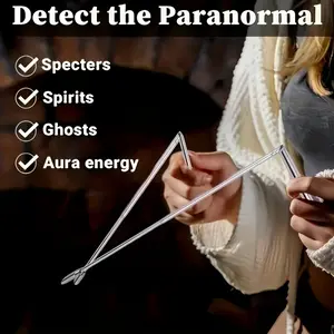 2pcs, Retractable Stainless Steel Dowsing Rods, Portable Pen-shaped L Rods, Used for Ghost Hunting Tools, Dowsing Water, Energy Healing, Natural Treasures, Buried Items, etc