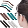 Unisex Adjustable Size 4-Pair 90% Cotton Blend Glasses Earpads - Anti-Slip Knit Temple Sleeves Tips, Lightweight Gentle-Touch Pads, Multi-Size Grips, Match Styles, Beach & Back-to-School Eyewear Accessory, All-Day Behind-the-Ear Wear, Solid Colors