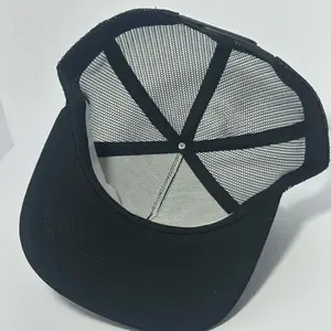 Western Hat - Black Mesh Cap with Adjustable Strap for Men and Women