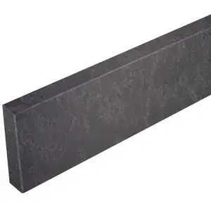 Dark Grey Matte Stone Vanity Backsplash