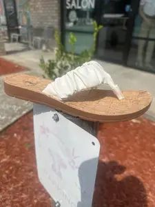 Corkys Flip Flop - Corky Sandal with  White Top, Ideal for Walking