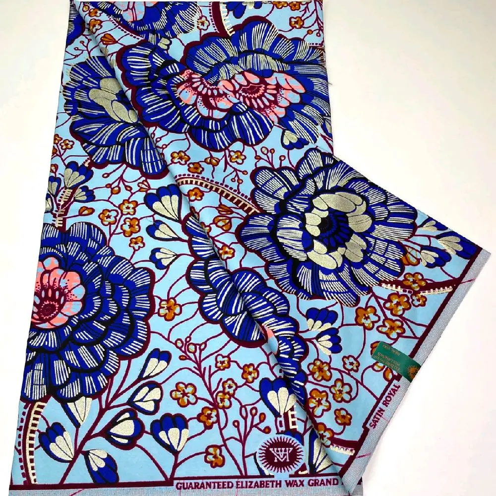 Authentic Elizabeth Satin wax 100%Cotton 6yards