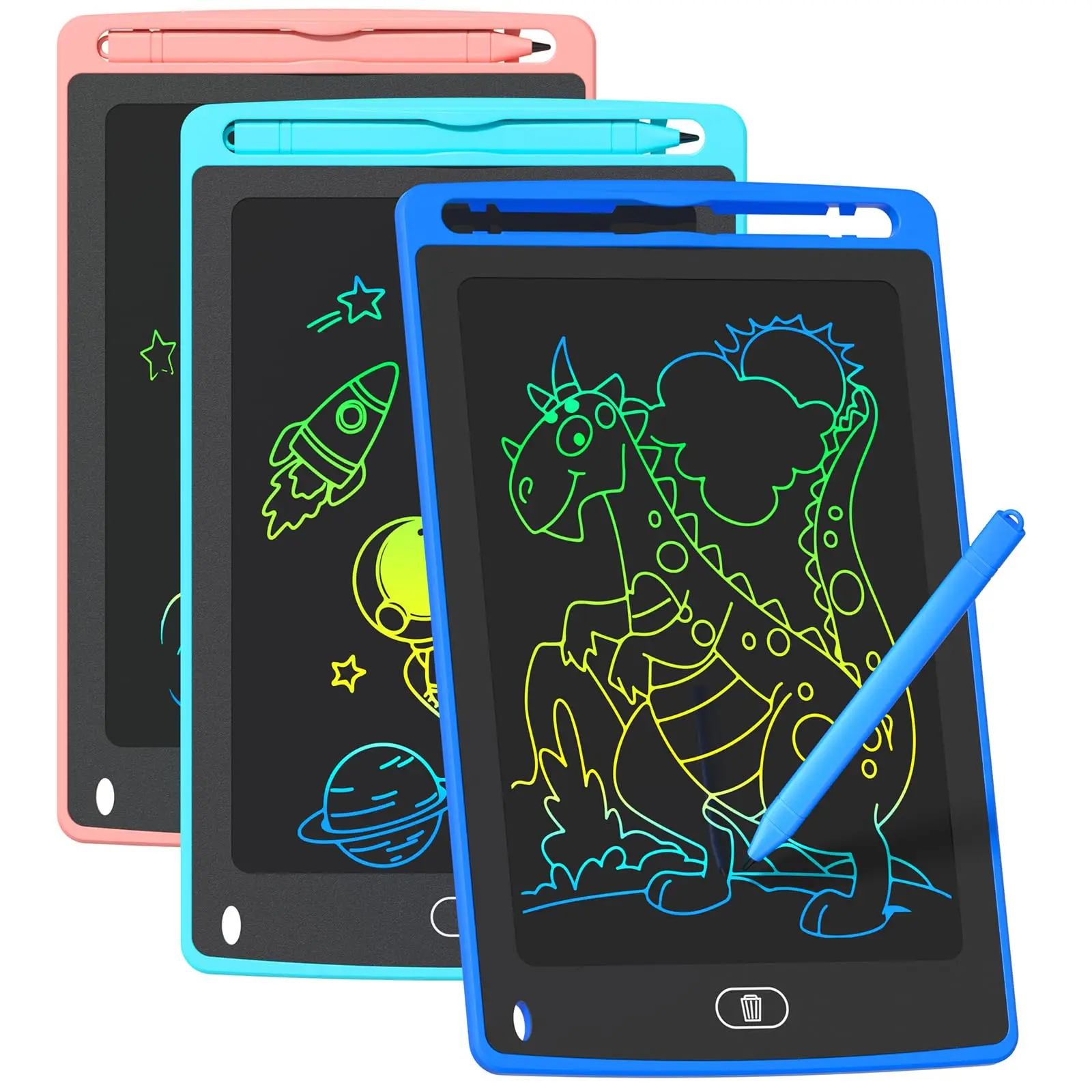 3 Pack LCD Writing Tablet for Kids, 8.5 Inch Colorful Doodle Board Drawing Tablet, Educational Learning Toys Birthday Gifts for Boys Girls Age 3 4 5 6
