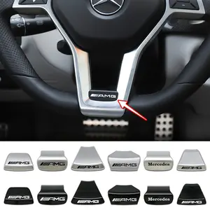 1pcs Mercedes-Benz Car Steering Wheel Decal, Scratch-Resistant Wear-Proof Sticker, Personalized Style for A-Class C-Class E-Class S-Class Gla Glc Gle Gls Amg Gt