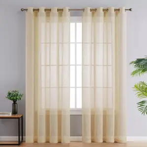 Lowes - Sierra Linen Sheer Grommet Curtain Panels
