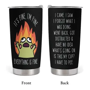 My Brain Is Restarting Tumbler, I Forgot What I Was Doing Quote Cup, Funny Distracted Student Gift, 20oz Travel Coffee Cup, ADHD Relatable Design, Gift for Coworker, Large Capacity Kitchen Drinkware
