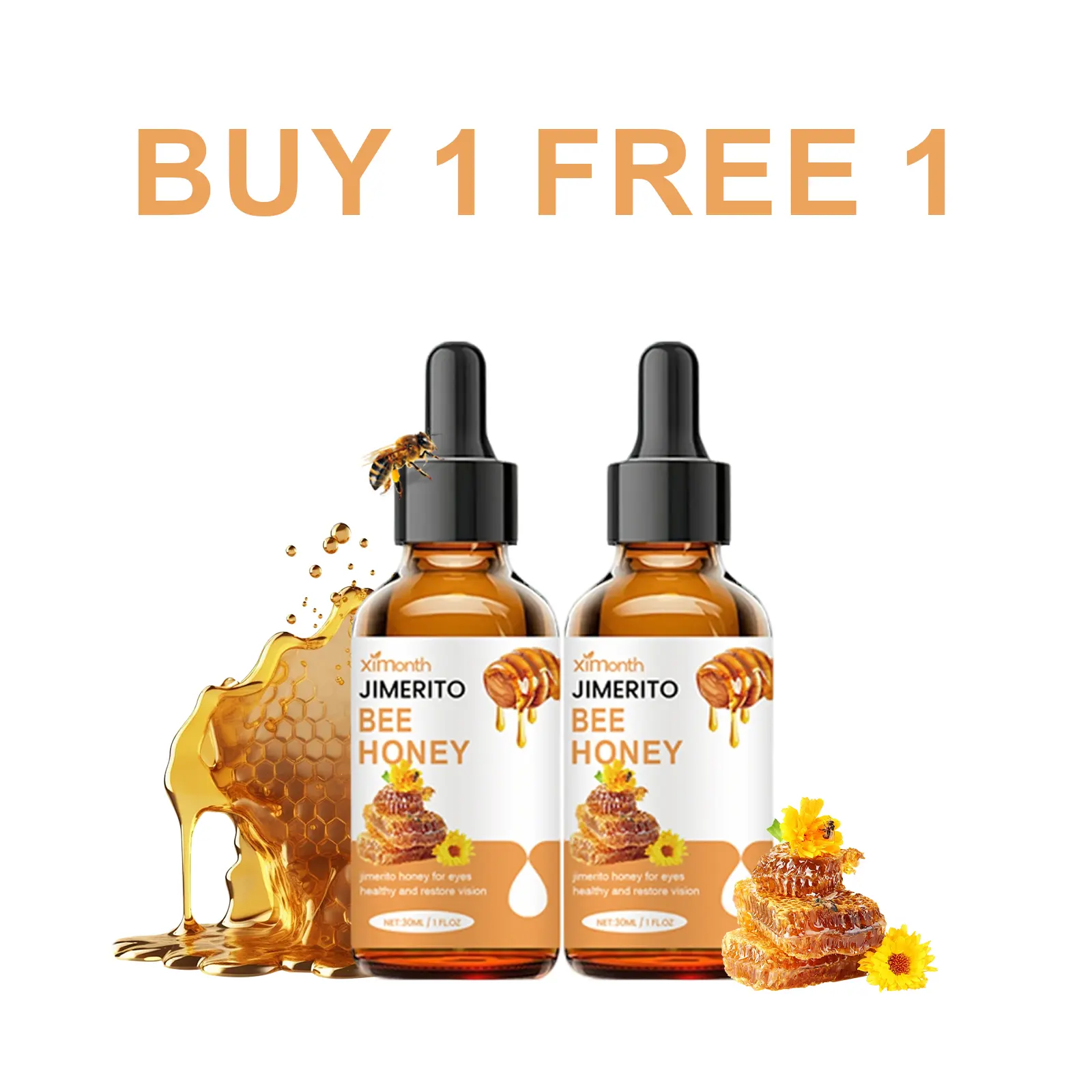 Buy 1 Get 1 Free】Ximonth Jimerito Honey For Eyes, Refreshing, Moisturizing  And Soothing Eye Drops For Dry And Astringent Eyes