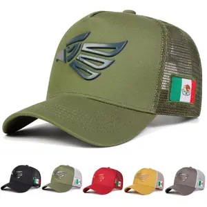 Unisex Mexican Eagle Label Baseball Net Caps Spring Summer Outdoor Adjustable Casual Hats Dad Hat Sunscreen Hat Snapback Trucker Hats Black Snapback