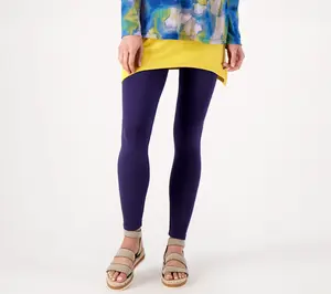 LOGO Layers by Lori Goldstein Petite Knit Pull-On Ankle Leggings