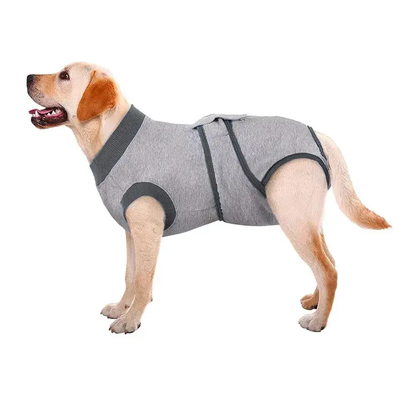 Recovery Suit for Dogs After Surgery,Soft Breathable Dog Bodysuit E-Collar & Cone Alternative Surgical Suit clothes for big dogs