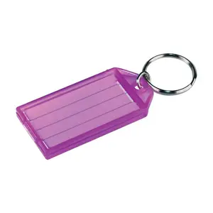 Hillman Metal/Plastic Assorted Labeling/Id Key Ring