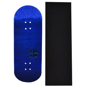 PROlific Wooden Fingerboard Deck, "Blue Yeti" - 34mm x 97mm