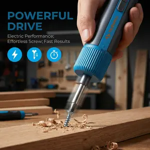 Tilswall 4V Cordless Electric Screwdriver Kit with LED Light - 25 Magnetic Bits & 4 Torque Settings for Professional DIY and Precise Appliance Repair