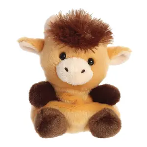Aurora® Adorable Palm Pals™ Hubert Highland Cow™ Stuffed Animal - Pocket-Sized Play - Collectable Fun - Brown 5 Inches