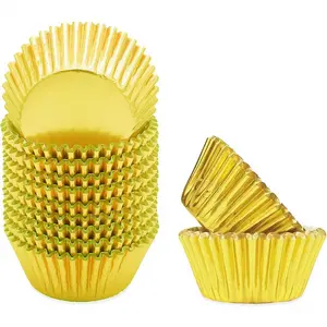 Mini 500pcs Silver Foil Cupcake Liners for Baking Baking Cups Thick & Sturdy, Oil Resistance, Muffin Liners Paper B