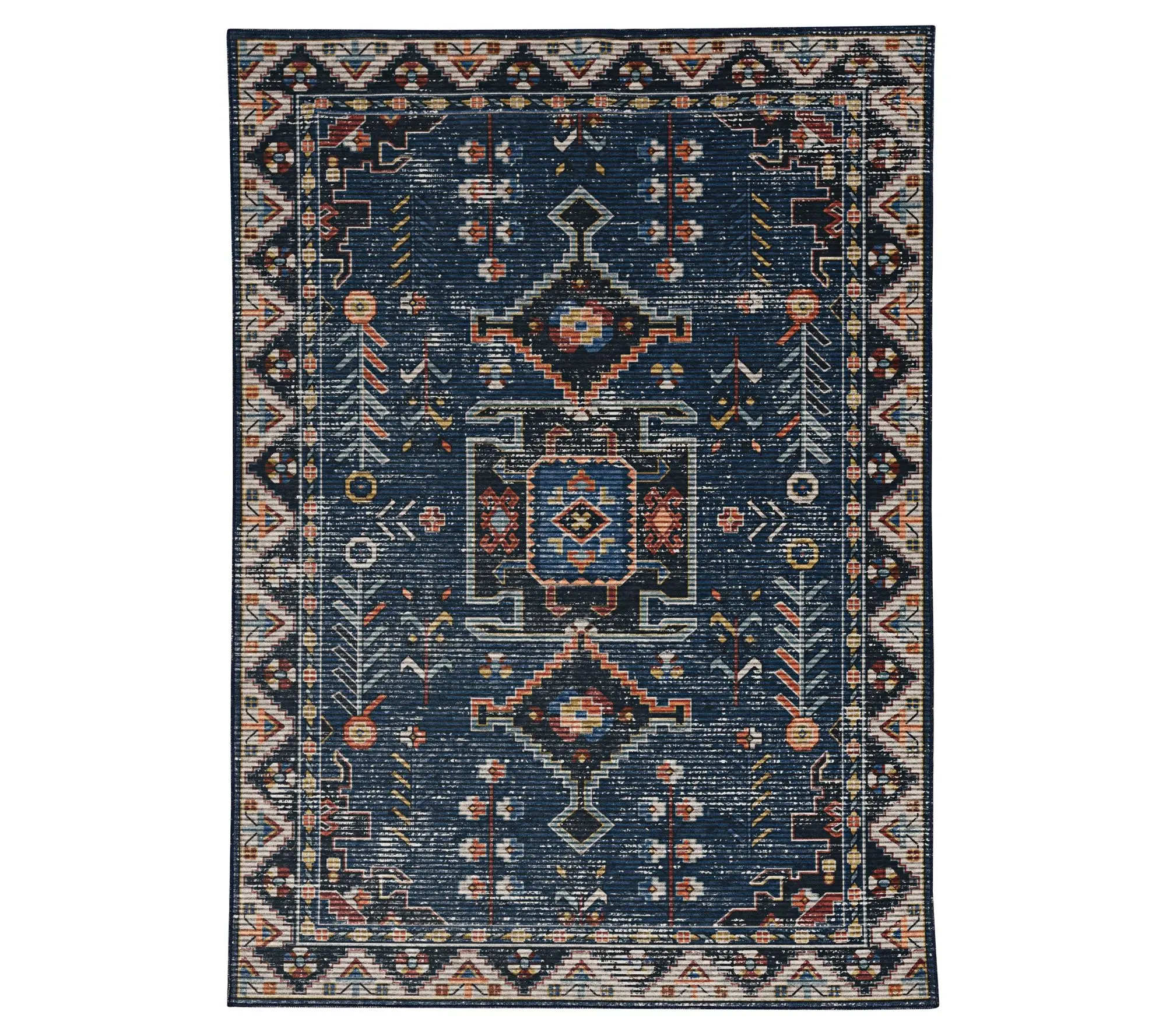 Linon Home Riley Washable 3'x5' Decorative Non-Slip Rug