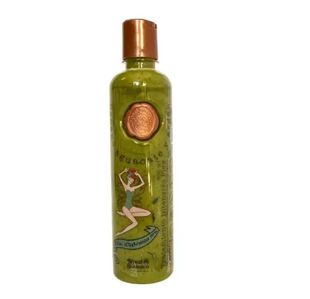 Ritual Botanico Tratamiento Natural Intensivo Plex con Banana, Aguacate y Argan,Sin Dimethicone ni silicon 400 ml., green Anti Frizz Serum Avocado
